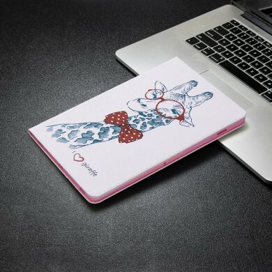 Чехол-книжка Deexe Pattern Style для Samsung Galaxy Tab S7 (T870/875) / S8 (T700/706) - Adorable Giraffe