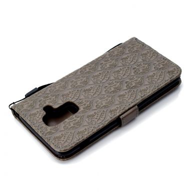 Чехол UniCase Leaf Wallet для Samsung Galaxy A6+ 2018 (A605) - Grey
