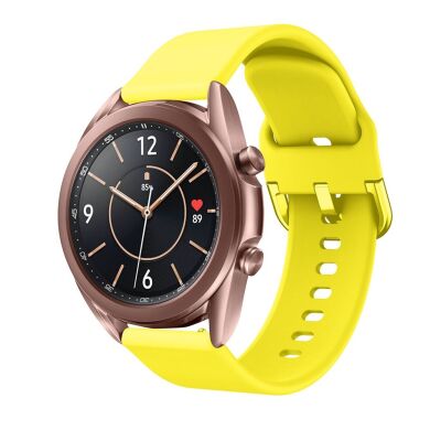 Ремешок Deexe Soft Silicone для  Samsung Galaxy Watch 3 (41mm) - Yellow
