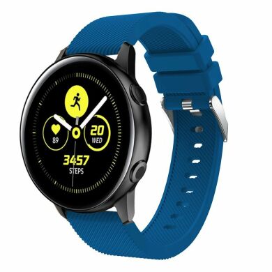 Ремінець UniCase Twill Texture для Samsung Watch Active / Active 2 40mm / Active 2 44mm - Dark Blue