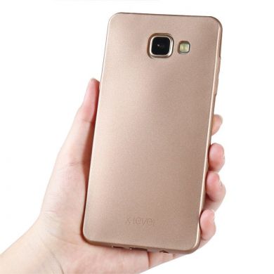 Силіконовий (TPU) чохол X-LEVEL Matte для Samsung Galaxy A5 2016 (A510), Золотий