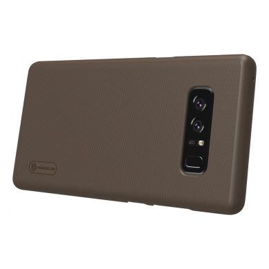 Пластиковый чехол NILLKIN Frosted Shield для Samsung Galaxy Note 8 (N950) + пленка - Brown