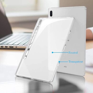 Силиконовый чехол Deexe Silicone Fit для Samsung Galaxy Tab S7 Plus (T970/975) / S8 Plus (T800/806) - Transparent