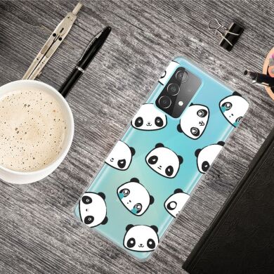 Силиконовый (TPU) чехол Deexe Pretty Glossy для Samsung Galaxy A73 (A736) - Cute Pandas