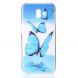 Силиконовый (TPU) чехол Deexe Pretty Glossy для Samsung Galaxy J6+ (J610) - Blue Butterfly. Фото 2 из 5