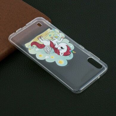 Силиконовый (TPU) чехол Deexe Pretty Glossy для Samsung Galaxy M10 (M105) - Unicorn