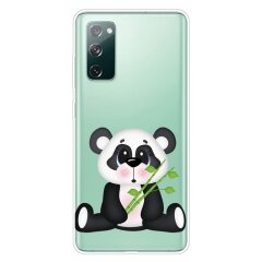 Силиконовый (TPU) чехол Deexe Pretty Things для Samsung Galaxy S20 FE (G780) - Panda Eating Bamboo