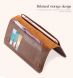 Универсальный чехол-портмоне FLOVEME Retro Wallet для смартфонов - Light Brown. Фото 4 из 11