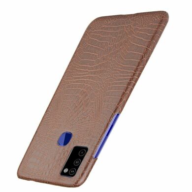 Защитный чехол Deexe Croco Style для Samsung Galaxy M51 (M515) - Brown