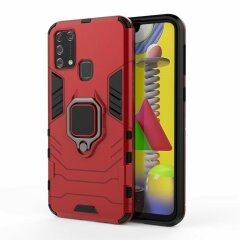 Защитный чехол Deexe Hybrid Case для Samsung Galaxy M31 (M315) - Red
