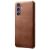 Защитный чехол Deexe Leather Back Cover для Samsung Galaxy S23 FE - Brown