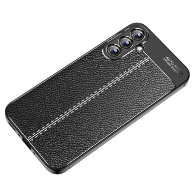 Защитный чехол Deexe Leather Cover для Samsung Galaxy A35 (A356) - Black