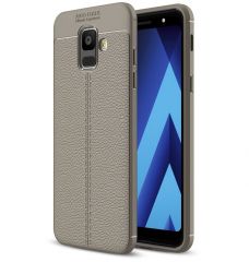 Захисний чохол Deexe Leather Cover для Samsung Galaxy A6 2018 (A600) - Gray