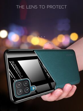 Защитный чехол Deexe Magnetic Leather Cover для Samsung Galaxy A12 (A125) / A12 Nacho (A127) - Green
