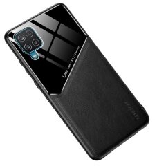 Защитный чехол Deexe Magnetic Leather Cover для Samsung Galaxy A12 (A125) / A12 Nacho (A127) - Black