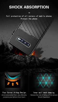 Защитный чехол Deexe Thunder Series для Samsung Galaxy S10 Plus (G975) - Blue