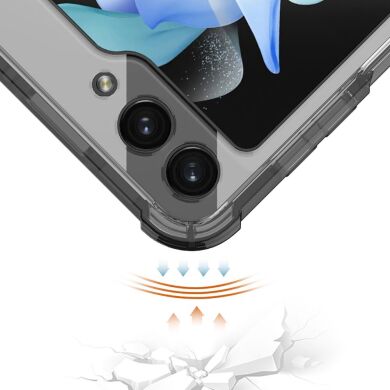 Защитный чехол GKK AirBag with Ring для Samsung Galaxy Flip 5 - Transparent Black