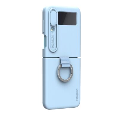 Защитный чехол NILLKIN CamShield Silky Silicone Case (FF) для Samsung Galaxy Flip 4 - Blue