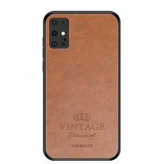 Защитный чехол PINWUYO Vintage Case для Samsung Galaxy S20 Plus (G985) - Brown