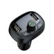 FM модулятор Baseus T-Typed MP3 Car Charger S-09 (2USB, 3.4A) CCALL-TM01 - Black. Фото 3 из 27