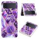 Защитный чехол Deexe Marble Pattern (FF) для Samsung Galaxy Flip 4 - Dark Purple. Фото 1 из 6