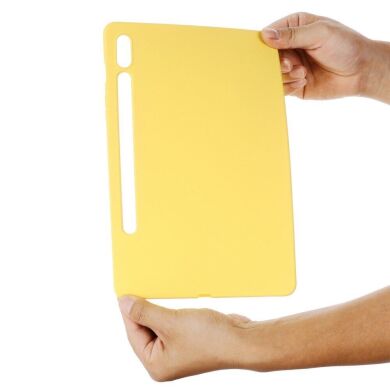 Защитный чехол Deexe Silicone Shell для Samsung Galaxy Tab S7 (T870/875) / S8 (T700/706) - Yellow