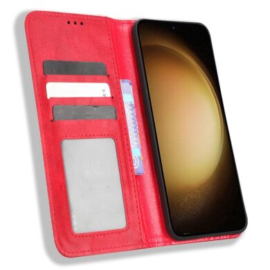 Чохол Deexe Retro Style для Samsung Galaxy S23 (S911) - Red