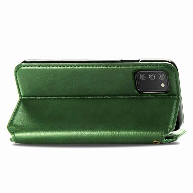 Чехол Deexe Rhombus Wallet для Samsung Galaxy A02s (A025) - Green