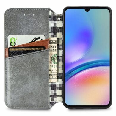 Чехол Deexe Rhombus Wallet для Samsung Galaxy A05s (A057) - Grey