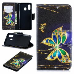Чехол-книжка Deexe Color Wallet для Samsung Galaxy A40 (А405) - Butterfly with Diamond