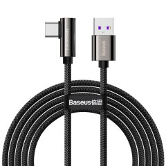 Дата-кабель Baseus Legend Series Elbow USB to Type-C (66W, 2m) - Black