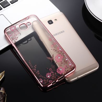 Силиконовый (TPU) чехол Deexe Shiny Cover для Samsung Galaxy J5 Prime (G570) - Rose Gold
