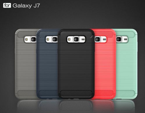 Защитный чехол UniCase Carbon для Samsung Galaxy J7 (J700) / J7 Neo (J701) - Gray