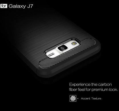 Защитный чехол UniCase Carbon для Samsung Galaxy J7 (J700) / J7 Neo (J701) - Dark Blue
