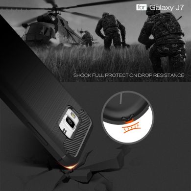 Защитный чехол UniCase Carbon для Samsung Galaxy J7 (J700) / J7 Neo (J701) - Gray
