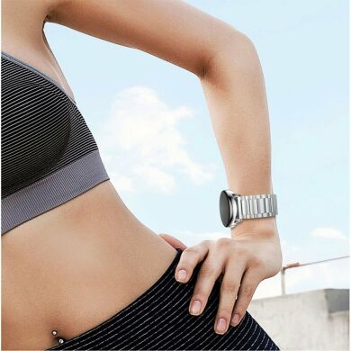 Ремешок Deexe Stainless Steel для Samsung Watch Active - Silver