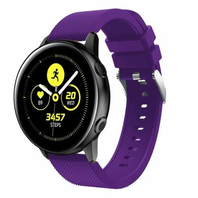 Ремешок UniCase Twill Texture для Samsung Watch Active / Active 2 40mm / Active 2 44mm - Purple