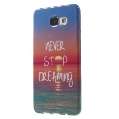 Силиконовая накладка Deexe Life Style для Samsung Galaxy A3 (2016) - Never Stop Dreaming