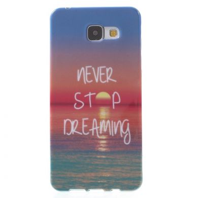 Силиконовая накладка Deexe Life Style для Samsung Galaxy A3 (2016) - Never Stop Dreaming