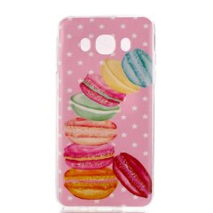 Силиконовая накладка Deexe Life Style для Samsung Galaxy J7 2016 (J710) - Sweet Macarons