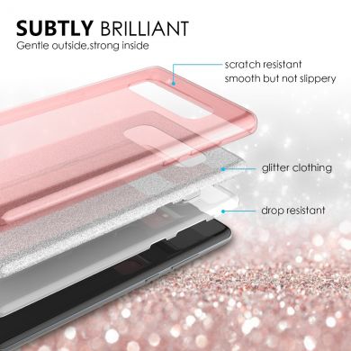 Силиконовый (TPU) чехол UniCase Glitter Cover для Samsung Galaxy Note 8 (N950) - Gold