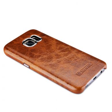 Кожаный чехол-бампер iCarer Glossy Cover для Samsung Galaxy S7 - Brown