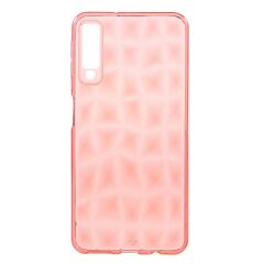 Силиконовый чехол Deexe 3D Diamond Texture для Samsung Galaxy A7 2018 (A750) - Pink