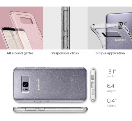 Силиконовый чехол SGP Liquid Crystal Glitter для Samsung Galaxy S8 Plus (G955) - Crystal Quartz
