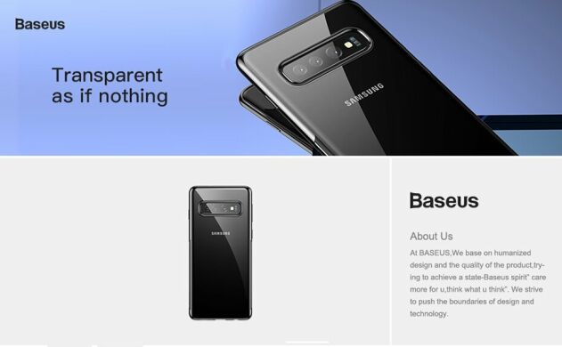 Силиконовый (TPU) чехол BASEUS Shining Series для Samsung Galaxy S10 Plus (G975) - Black