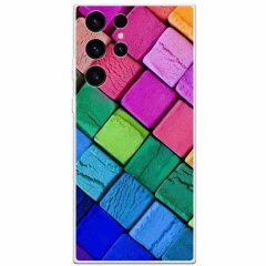 Силіконовий (TPU) чохол Deexe Life Style для Samsung Galaxy S23 Ultra (S918) - Colorful Block