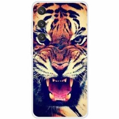 Силиконовый (TPU) чехол Deexe Life Style для Samsung Galaxy S24 (S921) - Tiger