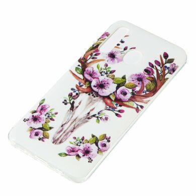 Силиконовый (TPU) чехол Deexe LumiCase для Samsung Galaxy A50 (A505) / A30s (A307) / A50s (A507) - Flowered Elk