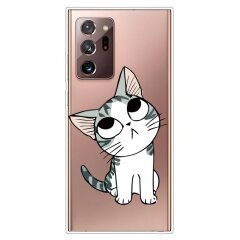 Силиконовый (TPU) чехол Deexe Pretty Glossy для Samsung Galaxy Note 20 Ultra (N985) - Cute Cat