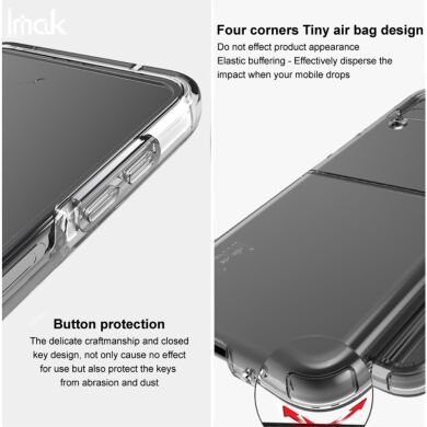 Силиконовый (TPU) чехол IMAK UX-6 Series для Samsung Galaxy Flip 3 - Transparent